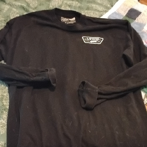 Vans Black Long Sleeve Tee with Logo XLarge Men's Unisex - Picture 7 of 9